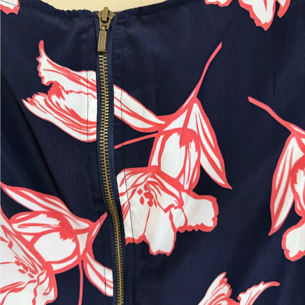 NEW Old Navy Navy Blue Pink White floral Dress XS 3/4 Sleeves - Picture 7 of 10
